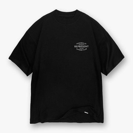 Represent Stamp Logo Black Tee - ORIGINALFOOK