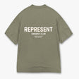 Represent Owners Club Logo Tee Olive REPRESENT REPRESENT - originalfook singapore