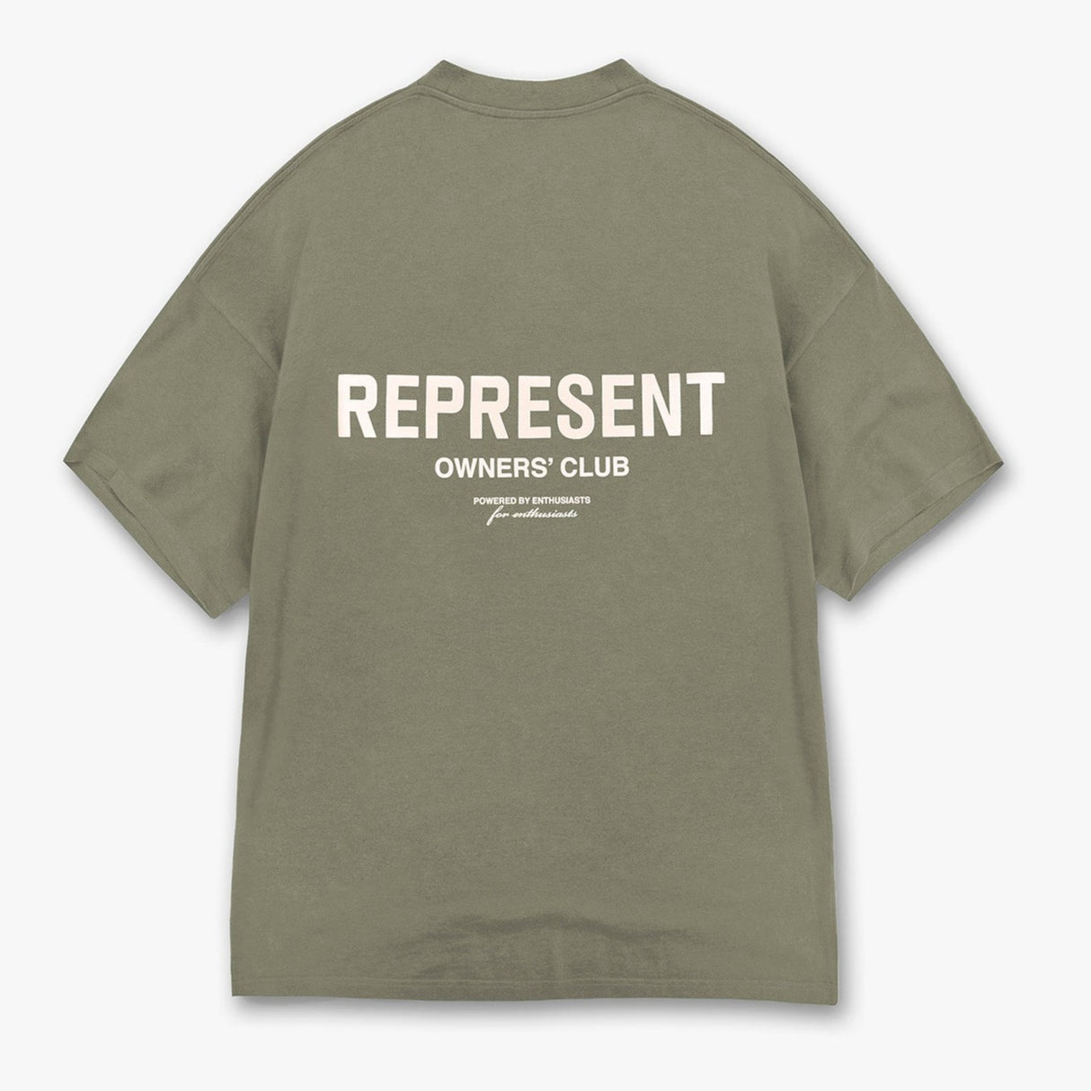 Represent Owners Club Logo Tee Olive REPRESENT REPRESENT - originalfook singapore