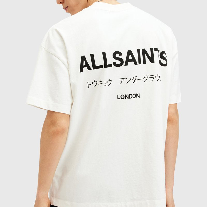 AllSaints Underground Logo Tee White ALLSAINTS ALLSAINTS - originalfook singapore