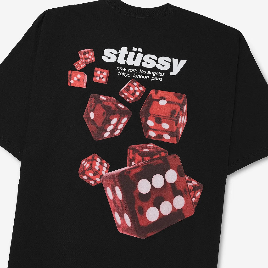 Stussy Rollers Dice Black Tee - ORIGINALFOOK
