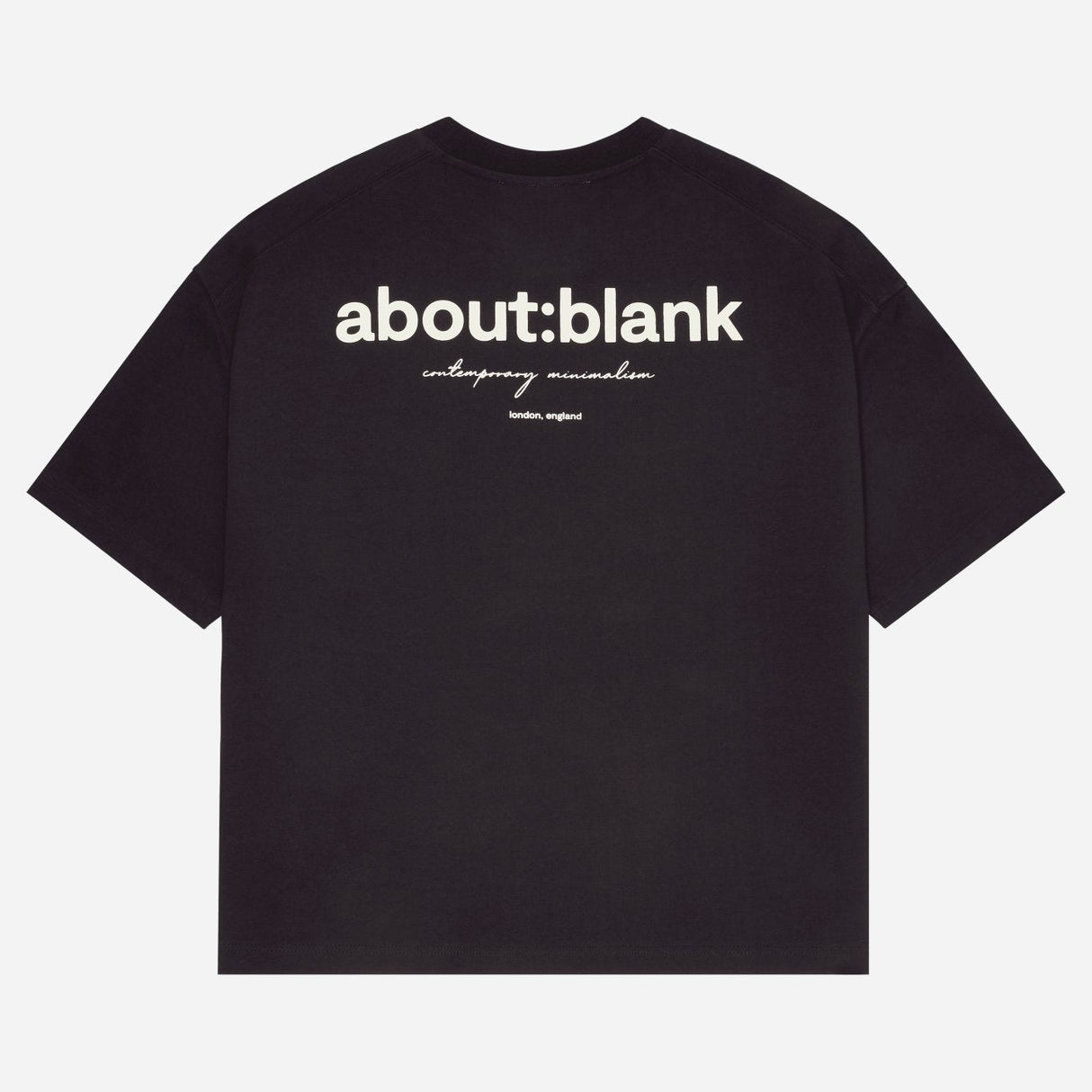 About:Blank Box Logo Tee Black - ORIGINALFOOK