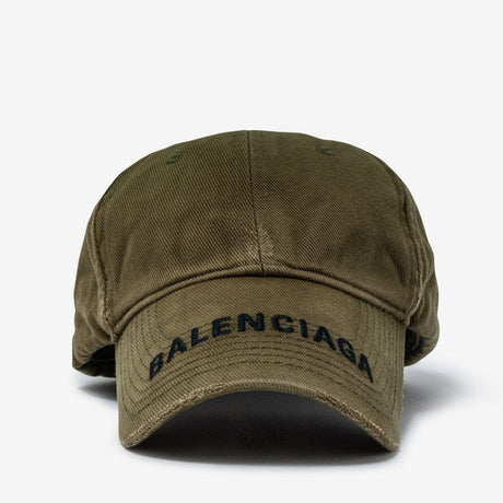 Balenciaga Logo Visor Cap Khaki Balenciaga Balenciaga - originalfook singapore