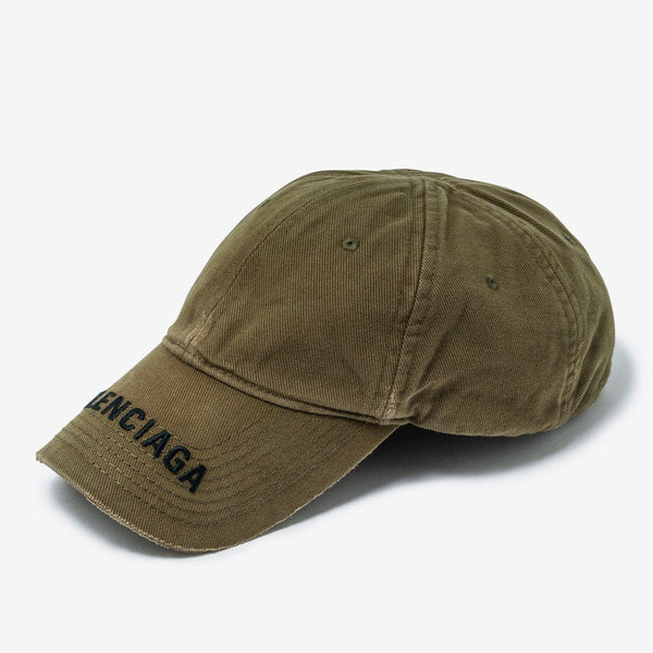 Balenciaga Logo Visor Cap Khaki Balenciaga Balenciaga - originalfook singapore