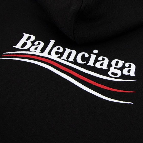 Balenciaga Political Campaign Embroidery Oversized Tee Black