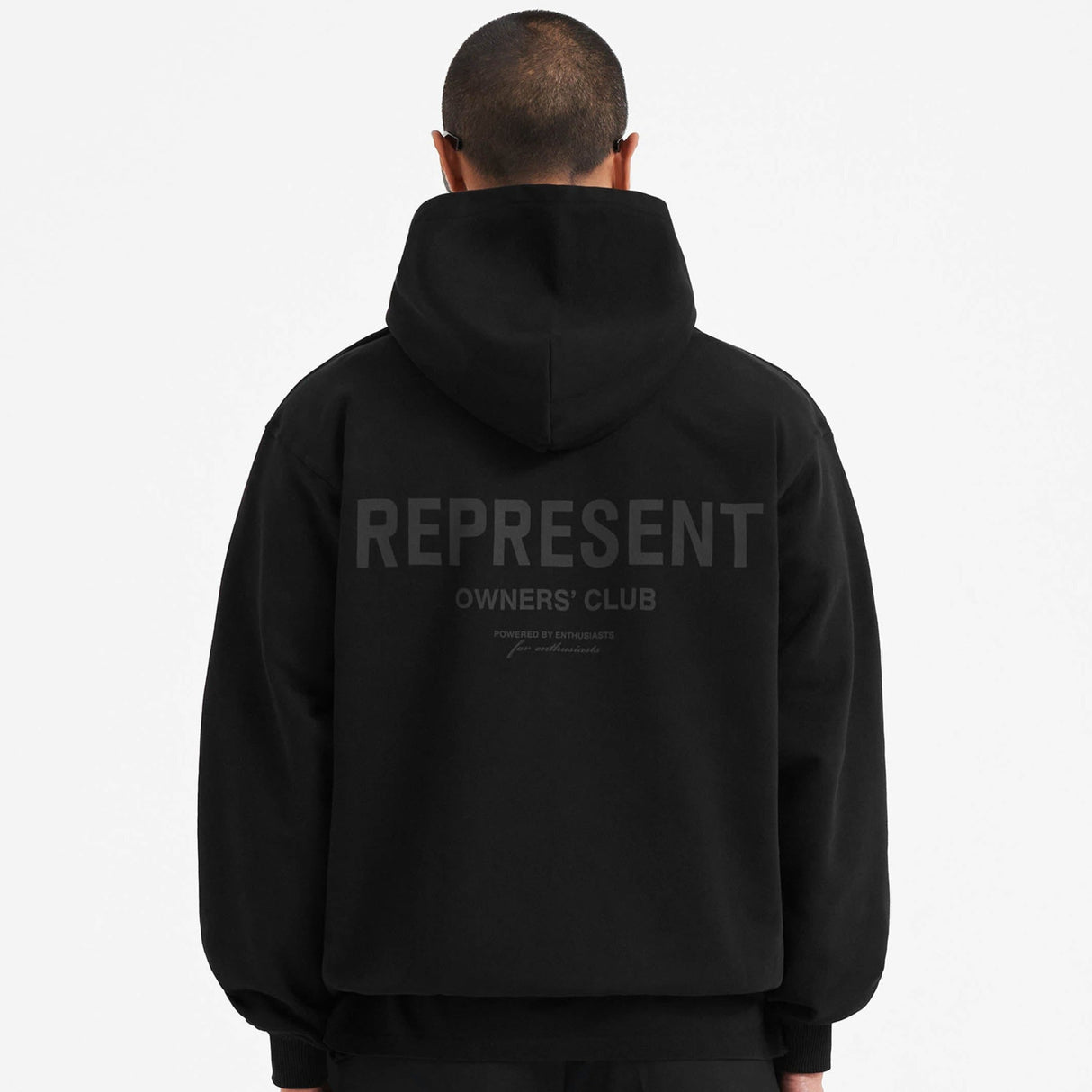 Represent Owners Club Logo Hoodie Black Reflective REPRESENT REPRESENT - originalfook singapore