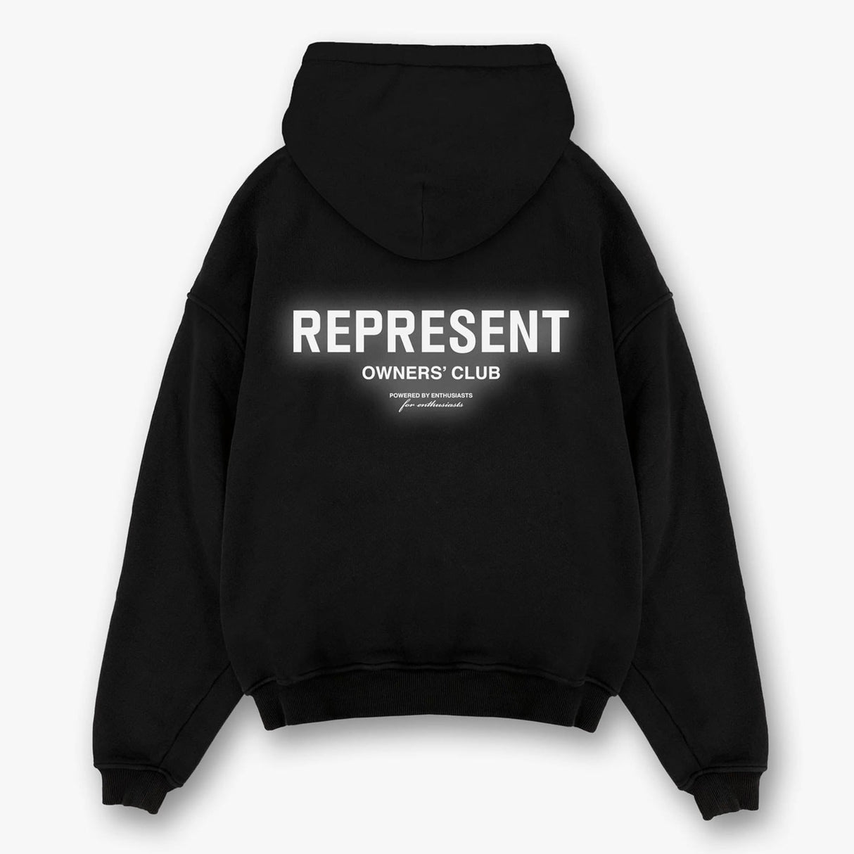 Represent Owners Club Logo Hoodie Black Reflective REPRESENT REPRESENT - originalfook singapore