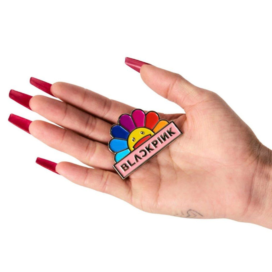 Takashi Murakami x BLACKPINK Flower Enamel Pin Rainbow TAKASHI MURAKAMI TAKASHI MURAKAMI - originalfook singapore