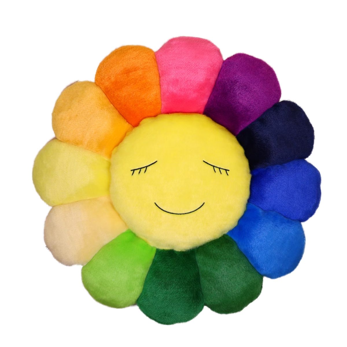 Takashi Murakami Kaikai Kiki Flower Plush Cushion Rainbow (60cm) TAKASHI MURAKAMI TAKASHI MURAKAMI - originalfook singapore