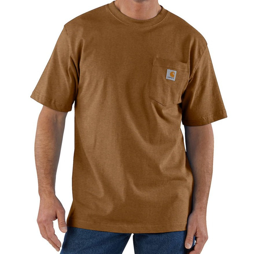Carhartt USA K87 Workwear Pocket Tee Oiled Walnut Heather carhartt carhartt - originalfook singapore