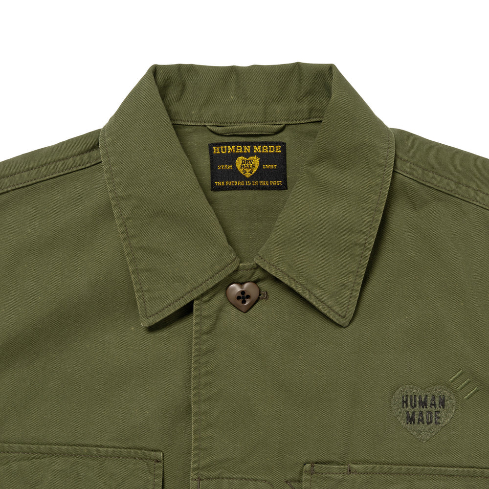 Human Made Patched Military Shirt Olive HUMAN MADE HUMAN MADE - originalfook singapore