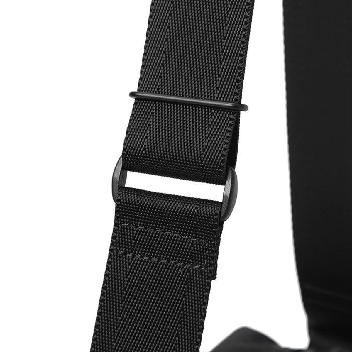 Porter Yoshida Japan Switch shoulder bag in black fabric with leather accents, featuring adjustable shoulder strap and multiple compartments.