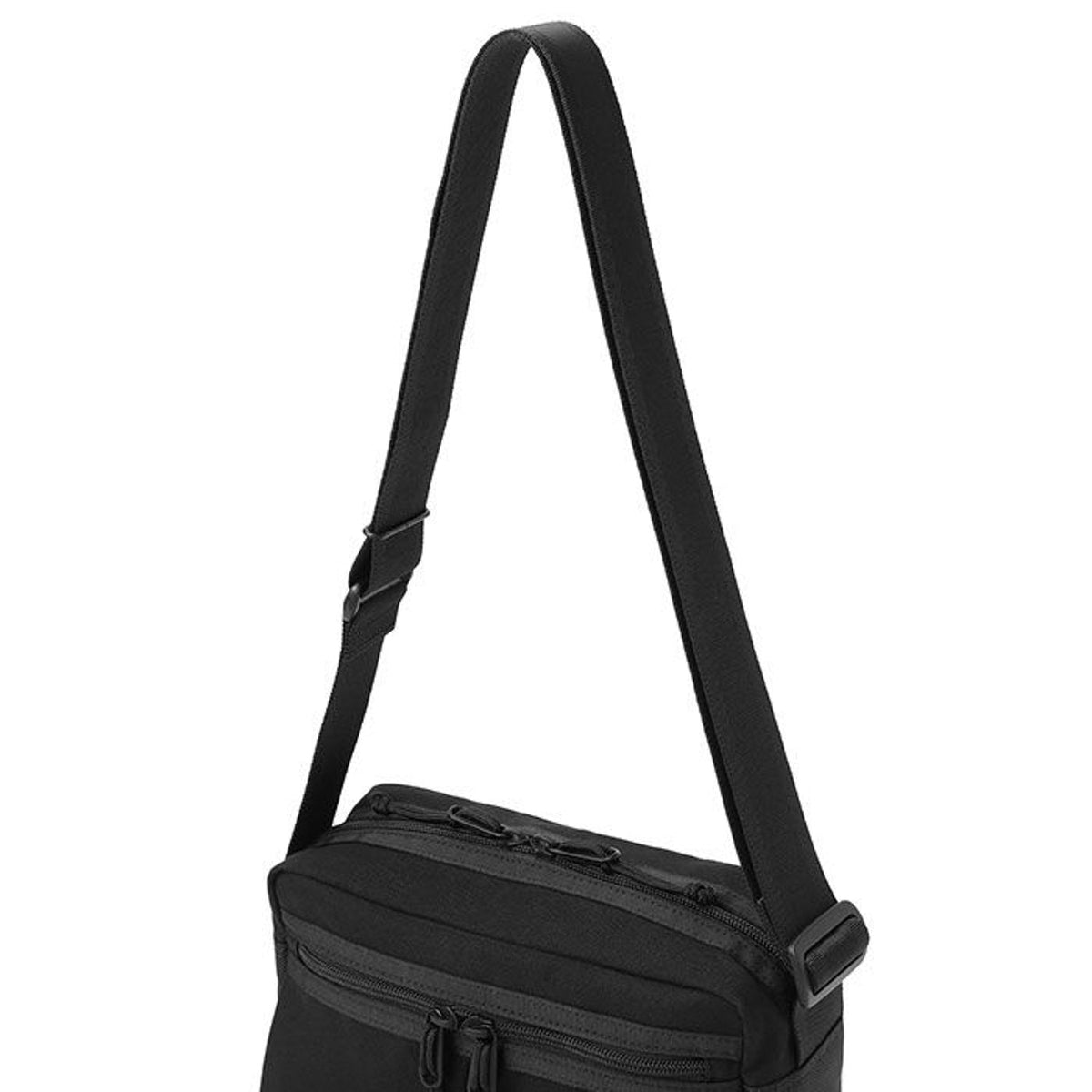 Porter Yoshida Japan Switch Shoulder Bag in black with adjustable strap, durable fabric, and sleek design for everyday use.