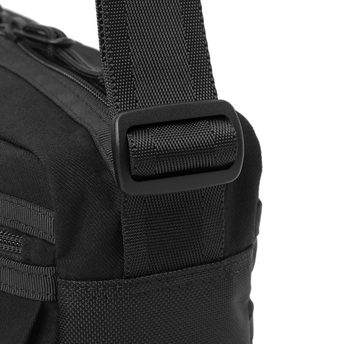 Porter Yoshida Japan Switch Shoulder Bag, black nylon with leather accents, featuring adjustable strap and multiple compartments.