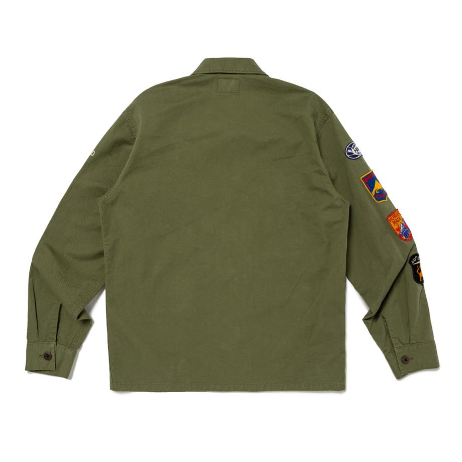 Human Made Patched Military Shirt Olive HUMAN MADE HUMAN MADE - originalfook singapore