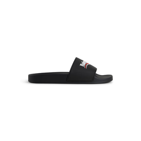 Balenciaga Political Campaign Logo Slides Black BURBERRY BURBERRY - originalfook singapore