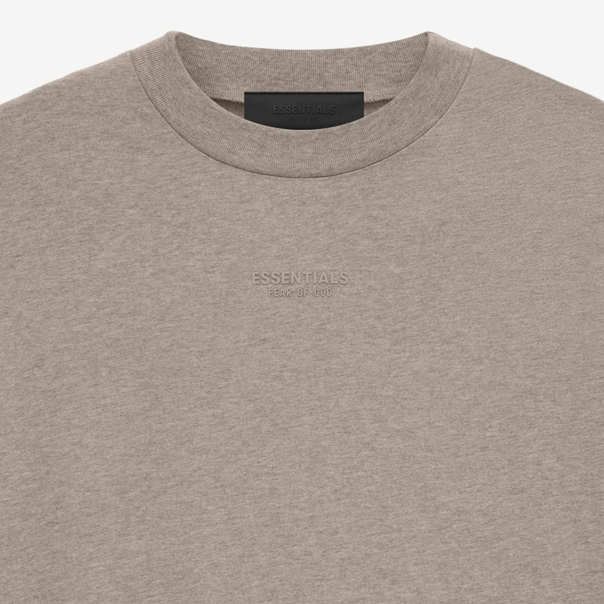 Fear of God Essentials Applique Logo Drop Shoulder Tee Core Heather (Oversized) FEAR OF GOD FEAR OF GOD - originalfook singapore