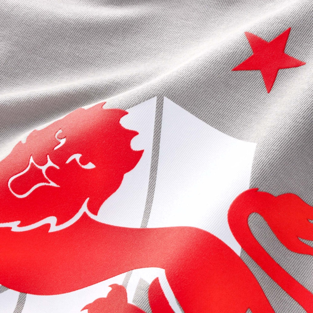 Nike Palace x England Tee in Pewter Grey featuring England-themed design, displayed on a neutral background.