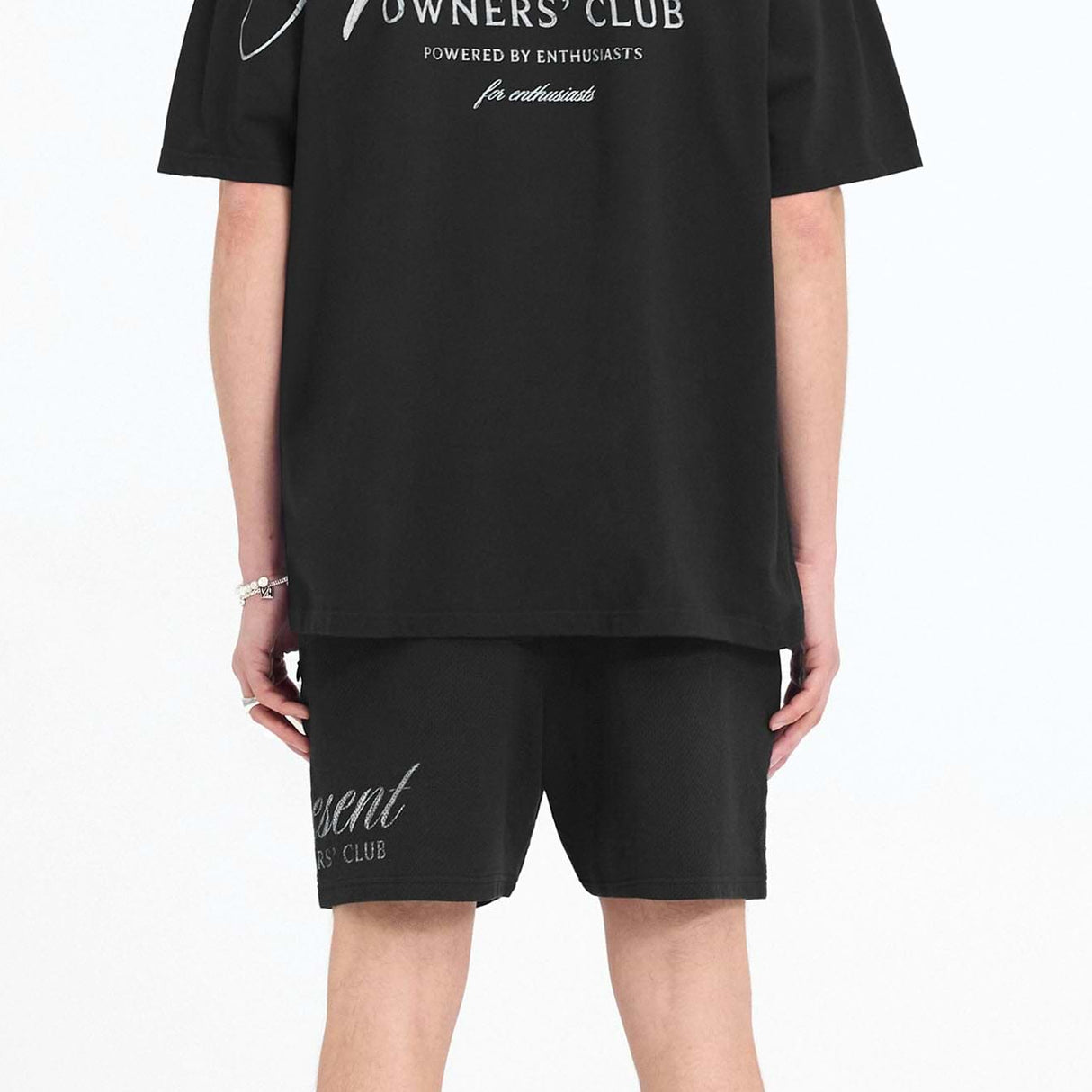 Represent Owners Club Script Mesh Shorts Black REPRESENT REPRESENT - originalfook singapore