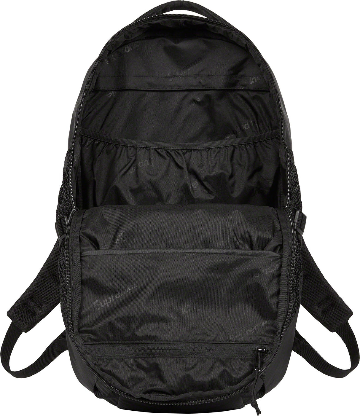 Supreme Reflective Logo Strap Black Backpack - ORIGINALFOOK