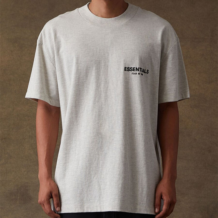 FEAR OF GOD Essentials Felt Logo Tee Light Oatmeal FEAR OF GOD FEAR OF GOD - originalfook singapore