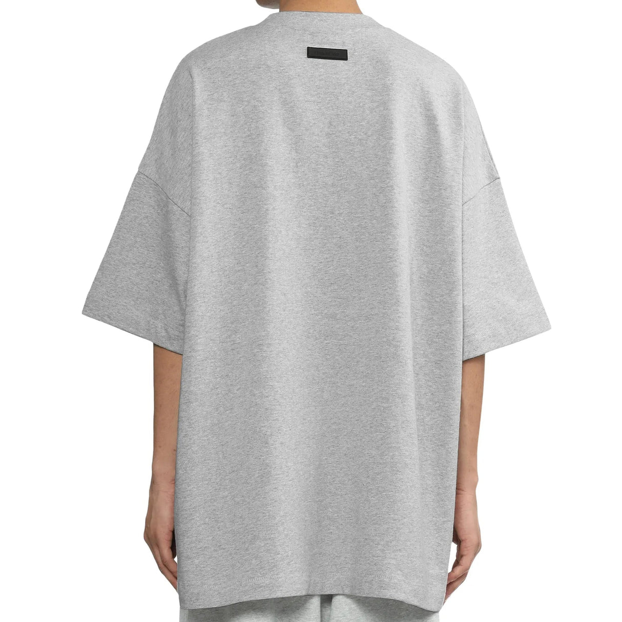 Fear of God Essentials Logo Heavyweight Light Heather Grey Tee - ORIGINALFOOK