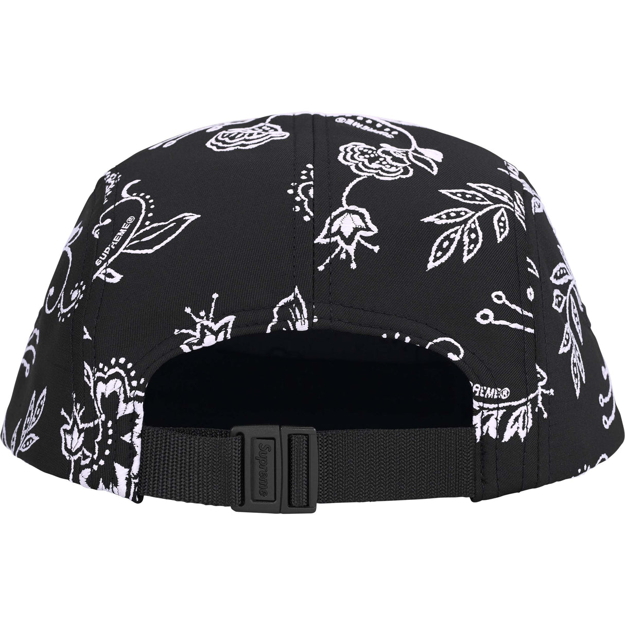 Supreme Floral Jacquard Camp Cap Black SUPREME SUPREME - originalfook singapore