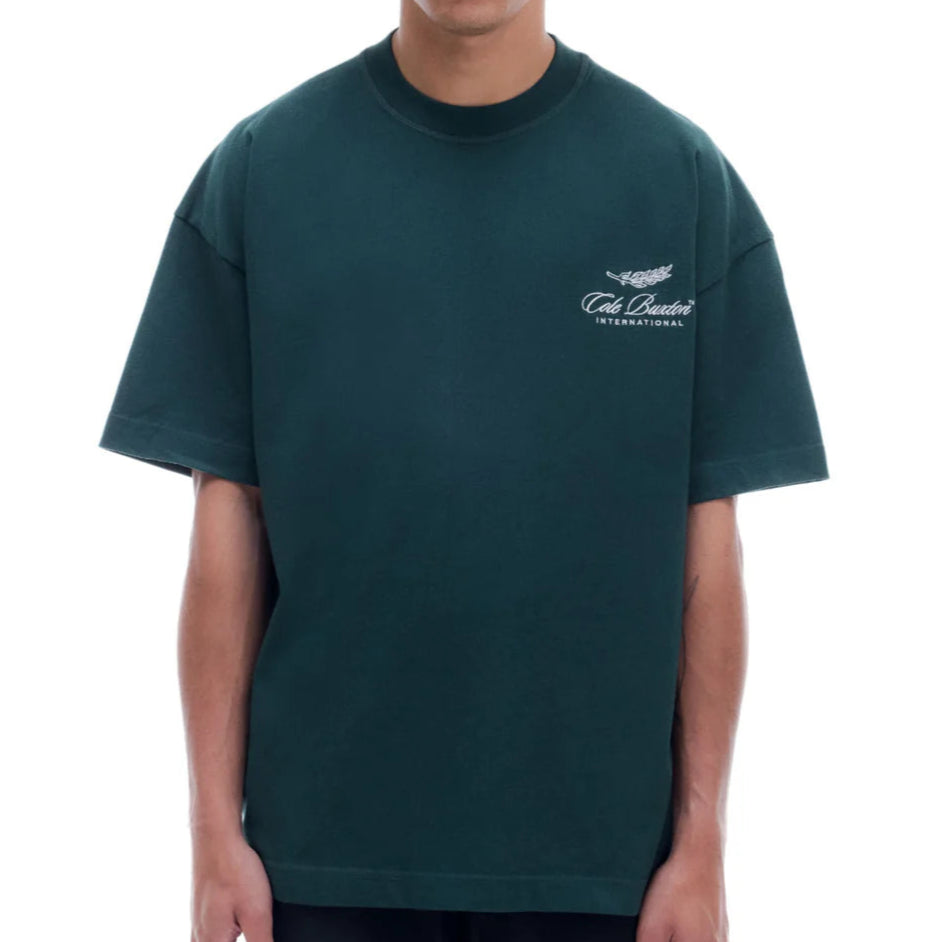 Cole Buxton International Embroidery Logo Forest Green Tee - ORIGINALFOOK