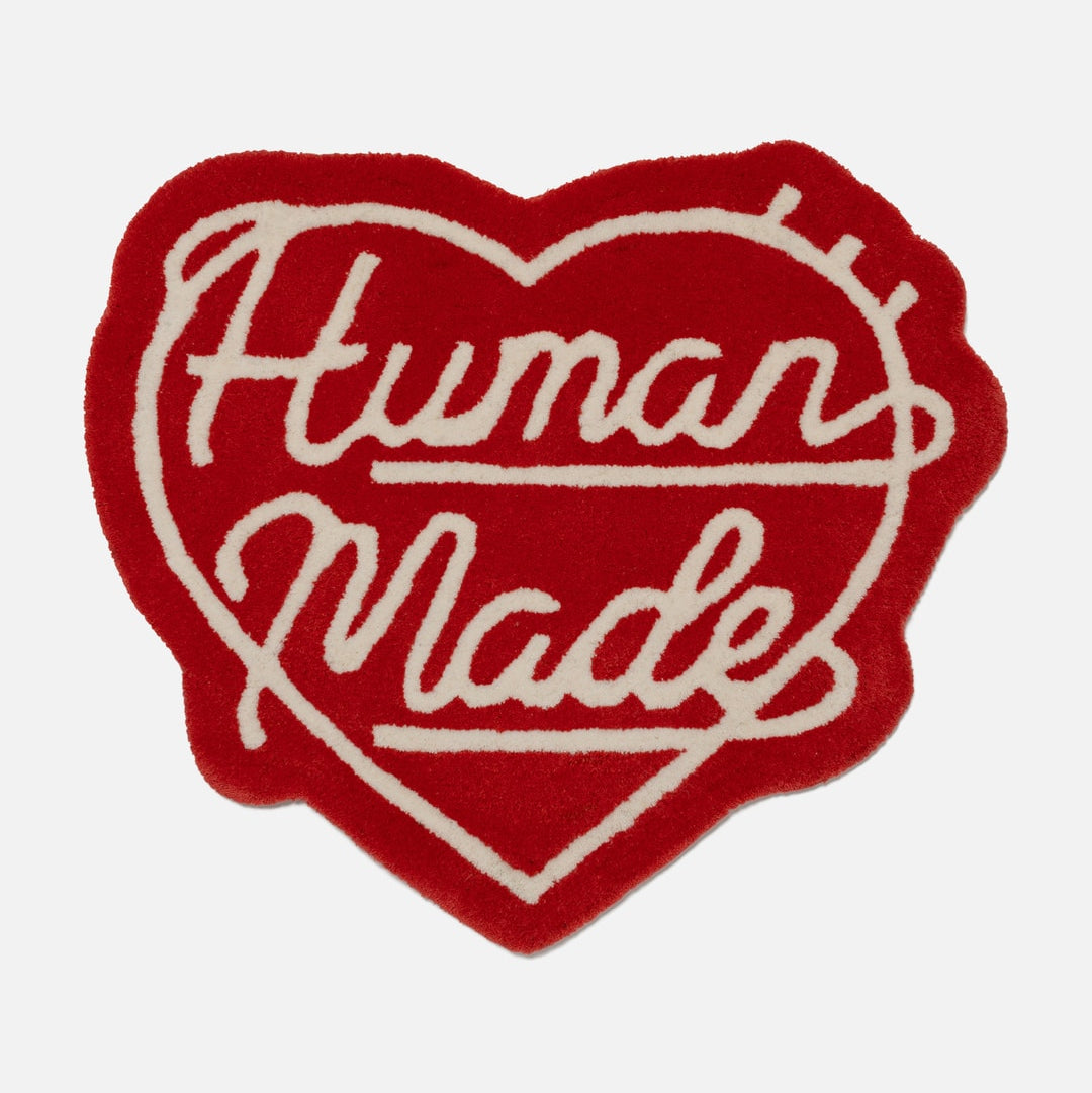 Human Made Heart Logo Medium Rug Red HUMAN MADE HUMAN MADE - originalfook singapore