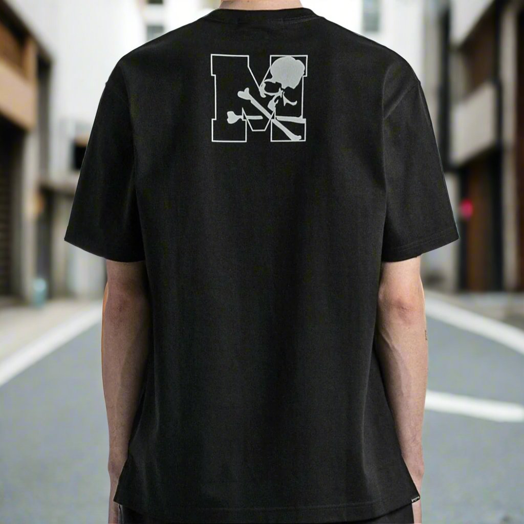 Mastermind College Logo Tee Black Grey MASTERMIND JAPAN MASTERMIND JAPAN - originalfook singapore