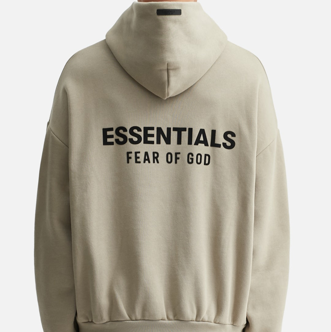 FEAR OF GOD Essentials Signature Logo Hoodie Desert Sand FEAR OF GOD ESSENTIALS FEAR OF GOD ESSENTIALS - originalfook singapore
