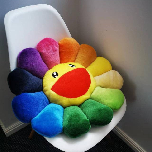 Takashi Murakami Flower 60cm Plush Cushion Rainbow