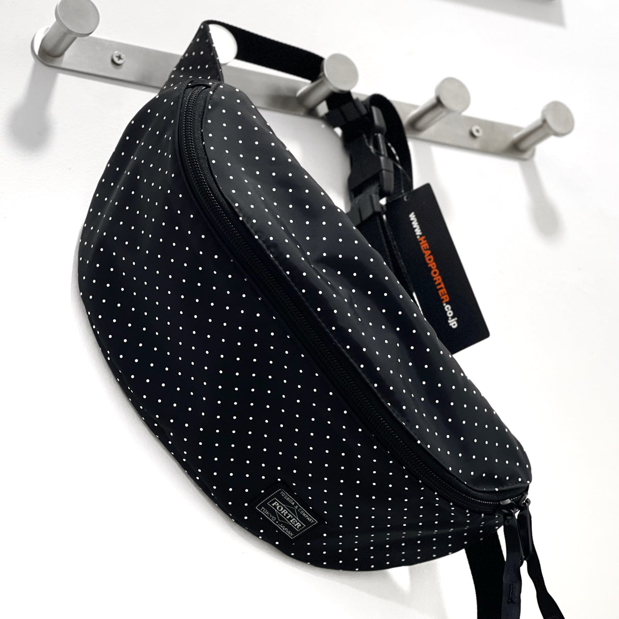 Head Porter Japan Black Beauty Dot Waist Bag Head Porter Head Porter - originalfook singapore
