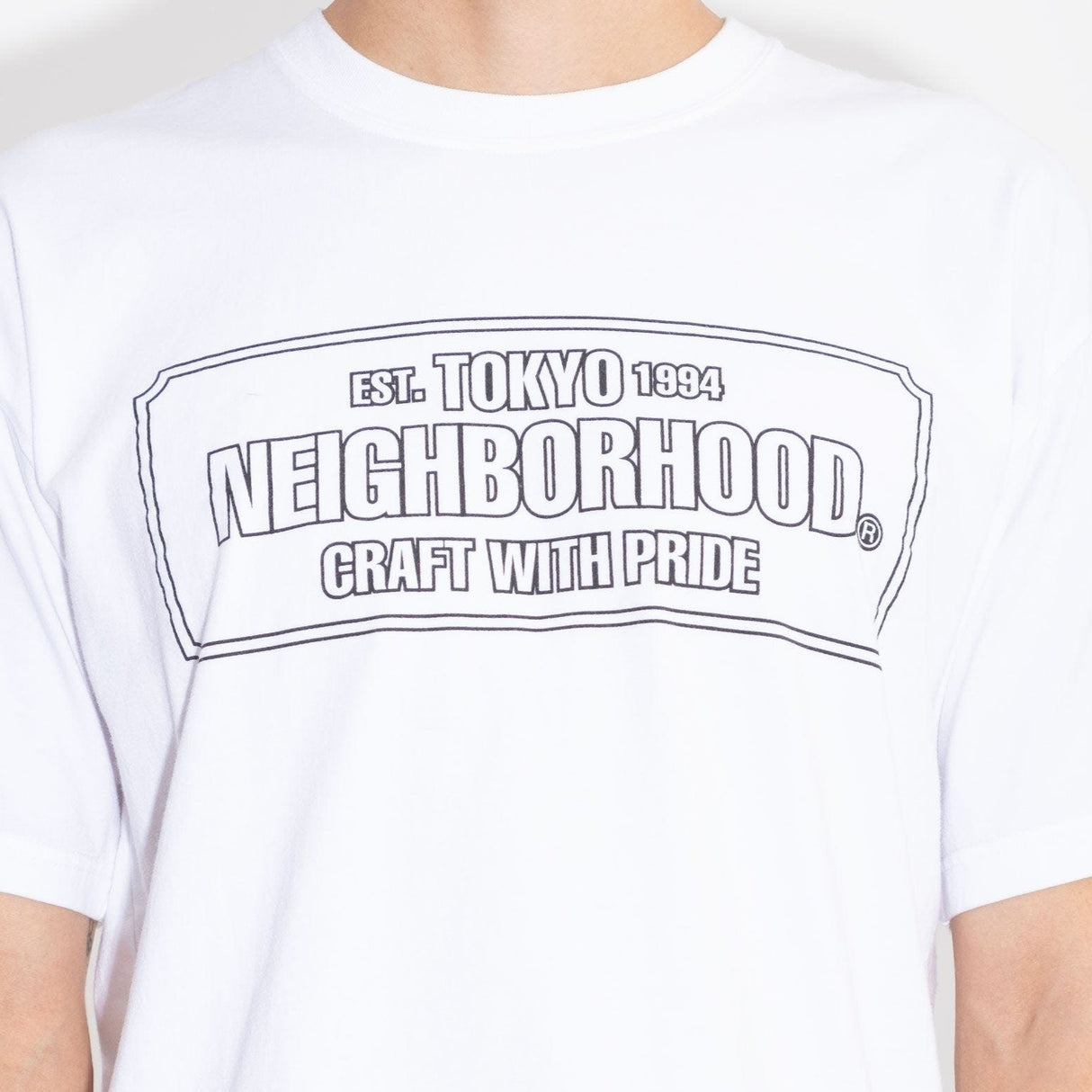 Neighborhood NH-1 Tee White Neighborhood Neighborhood - originalfook singapore
