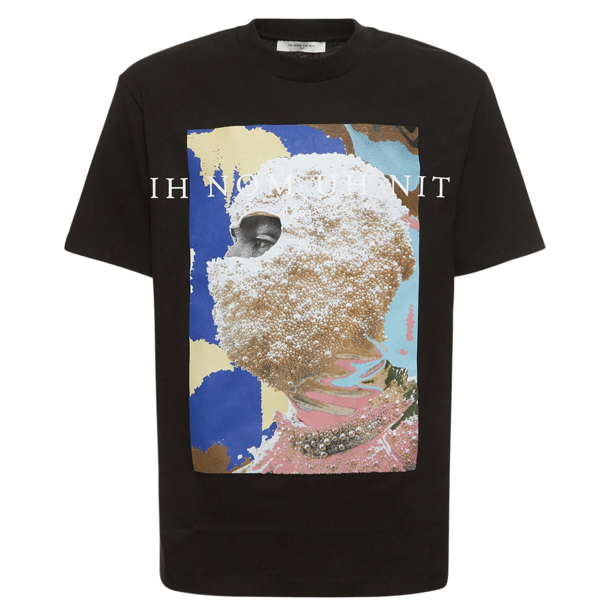 IH NOM UH NIT Arch and Mission Mask Tee Black NCS23221 IH NOM UH NIT IH NOM UH NIT - originalfook singapore