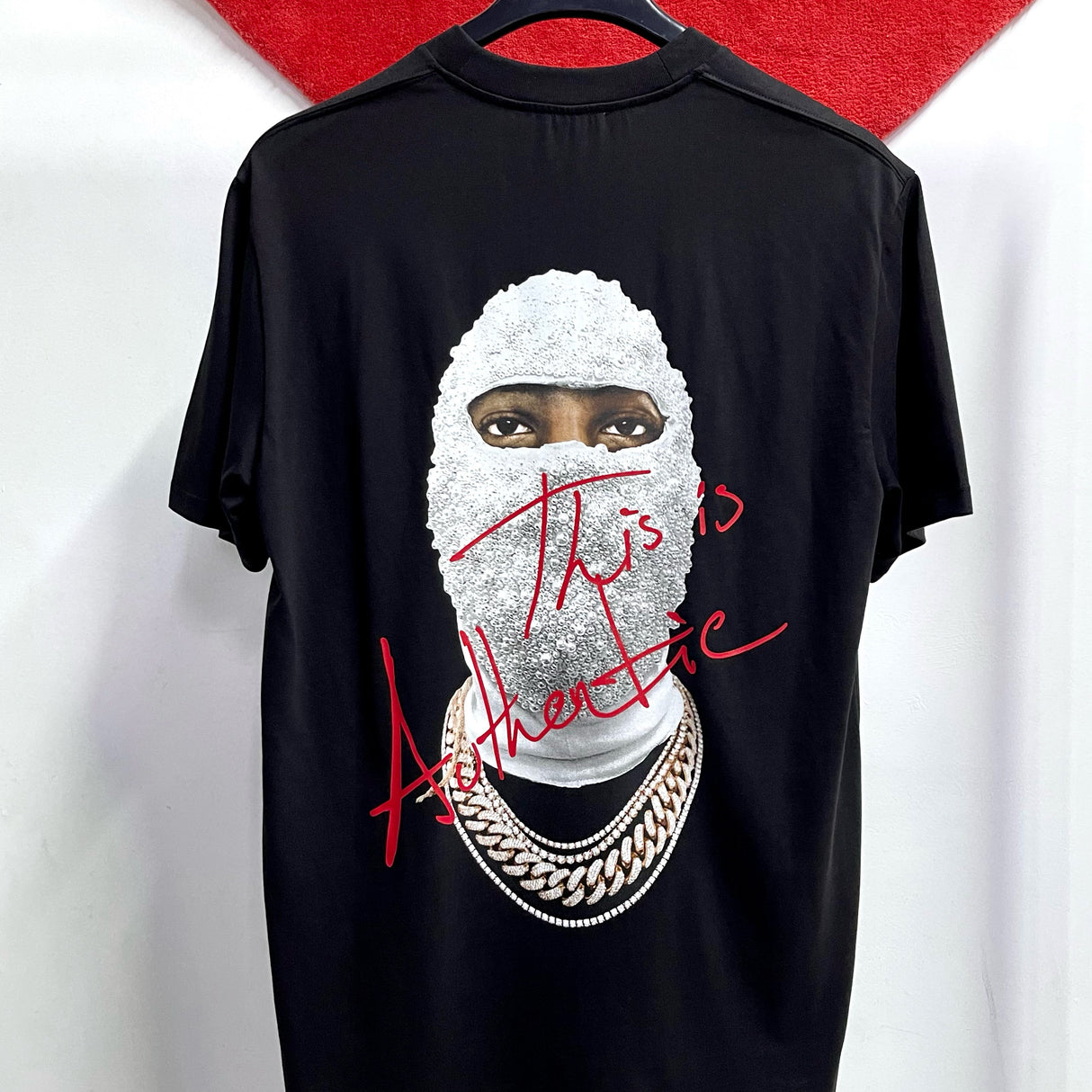 IH NOM UH NIT Paris Mask Authentic Back Print Tee Black NUS23231 IH NOM UH NIT IH NOM UH NIT - originalfook singapore