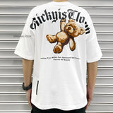 Rickyisclown [RIC] Gothic Teddy Bear Drop Shoulder Tee White [R17230212I-N8] RICKYISCLOWN RICKYISCLOWN - originalfook singapore