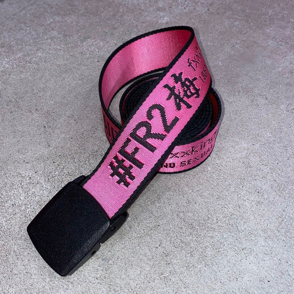 FR2 JAPAN Logo Icon Embroidery Long Belt Pink (Japan Exclusive ...