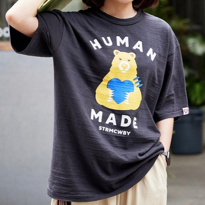 Human Made Bear Heart Tee Black HUMAN MADE HUMAN MADE - originalfook singapore
