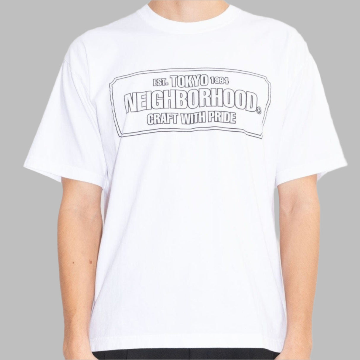 Neighborhood NH-1 Tee White Neighborhood Neighborhood - originalfook singapore