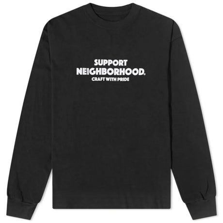 Neighborhood NH-4 Long Sleeve Tee Black Neighborhood Neighborhood - originalfook singapore
