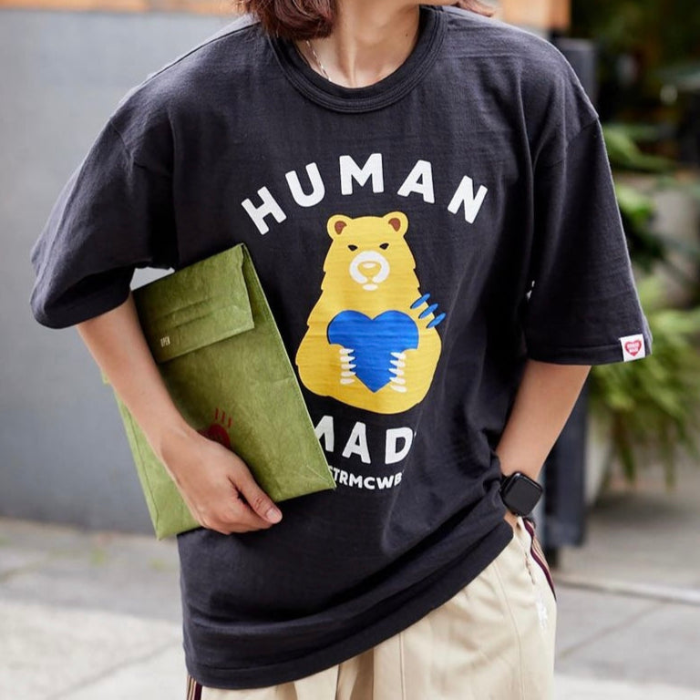 Human Made Bear Heart Tee Black HUMAN MADE HUMAN MADE - originalfook singapore