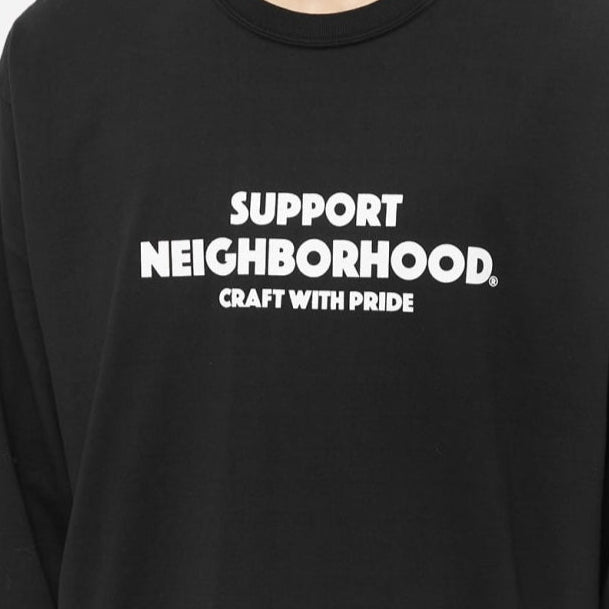 Neighborhood NH-4 Long Sleeve Tee Black Neighborhood Neighborhood - originalfook singapore