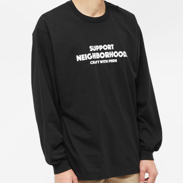 Neighborhood NH-4 Long Sleeve Tee Black Neighborhood Neighborhood - originalfook singapore