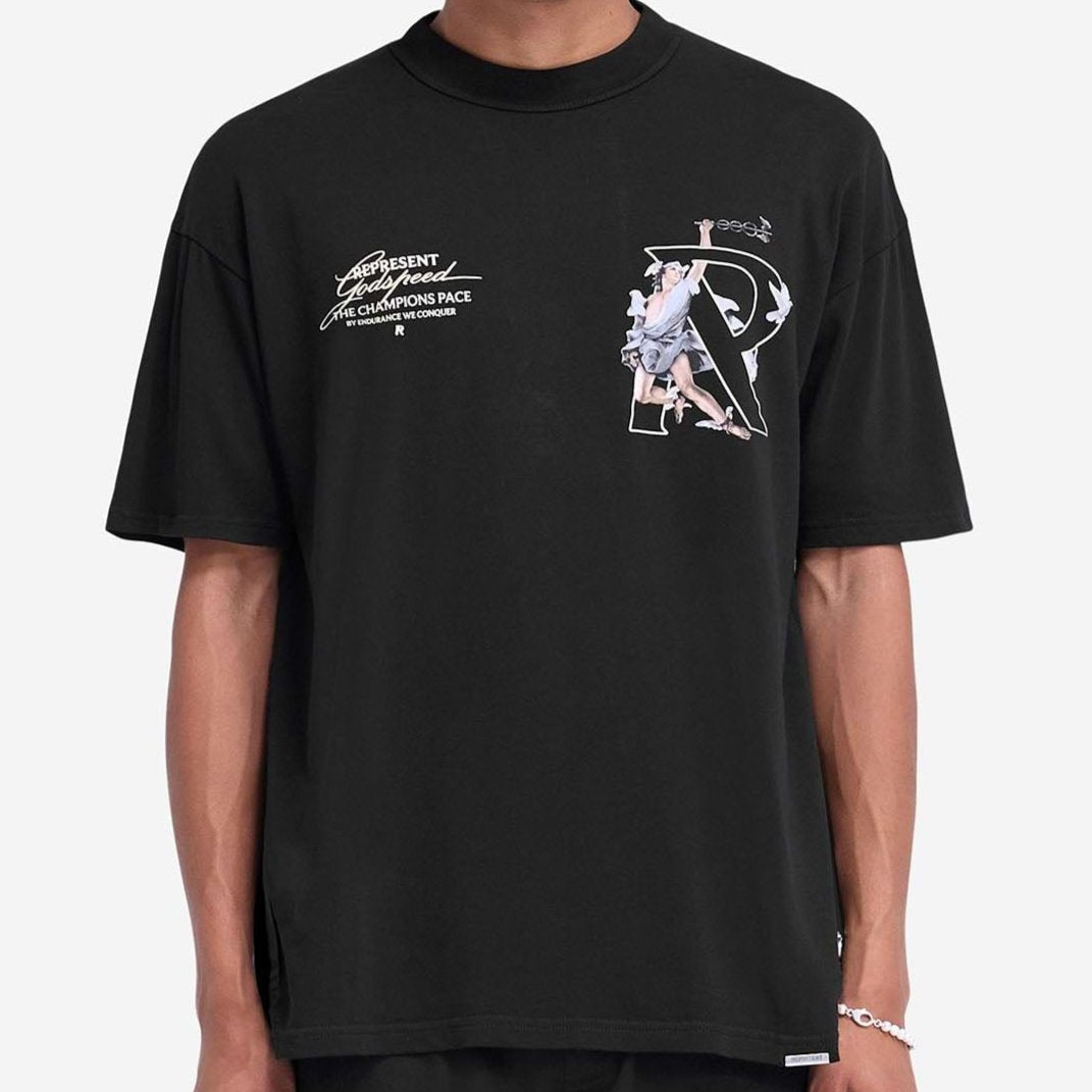 Represent Hermes Tee Black REPRESENT REPRESENT - originalfook singapore