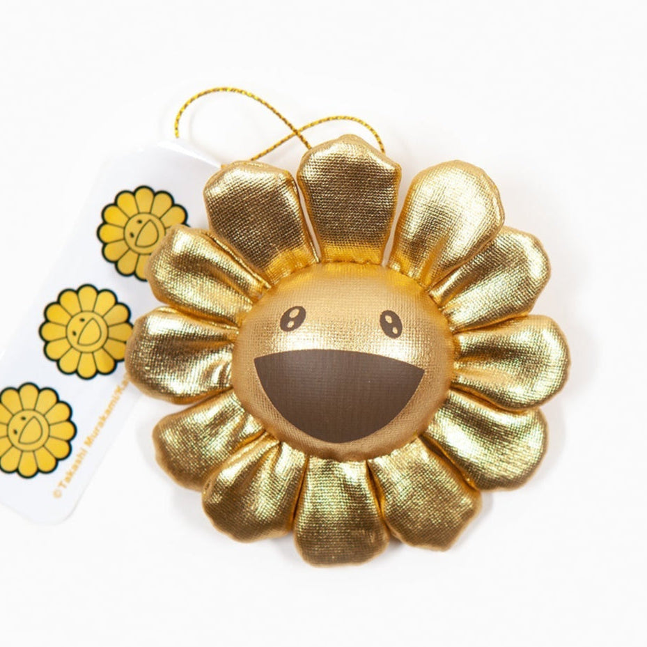 Takashi Murakami Kaikai Kiki Flower Plush Badge Keychain Pin Gold TAKASHI MURAKAMI TAKASHI MURAKAMI - originalfook singapore