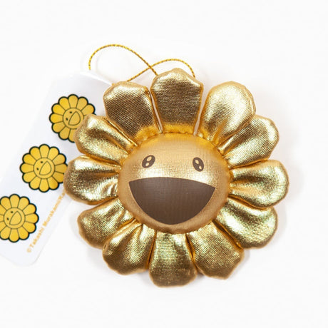 Takashi Murakami Kaikai Kiki Flower Plush Badge Keychain Pin Gold TAKASHI MURAKAMI TAKASHI MURAKAMI - originalfook singapore