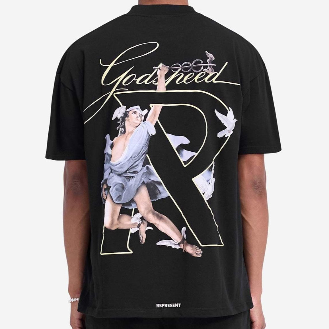 Represent Hermes Tee Black REPRESENT REPRESENT - originalfook singapore