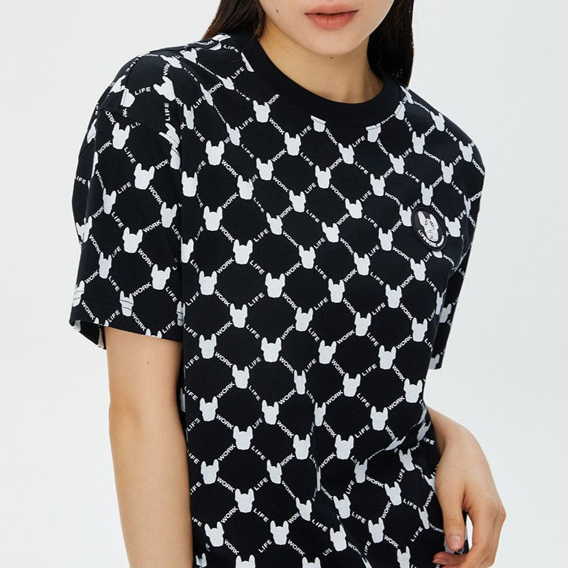 LifeWork Korea Monogram Tee Black lifework lifework - originalfook singapore