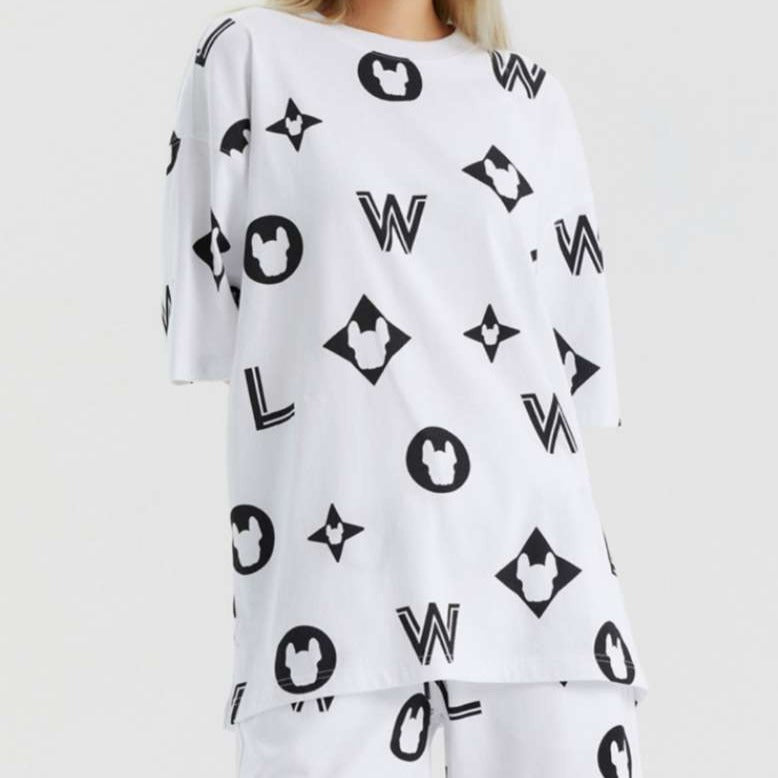 LifeWork Big Monogram Tee White lifework lifework - originalfook singapore